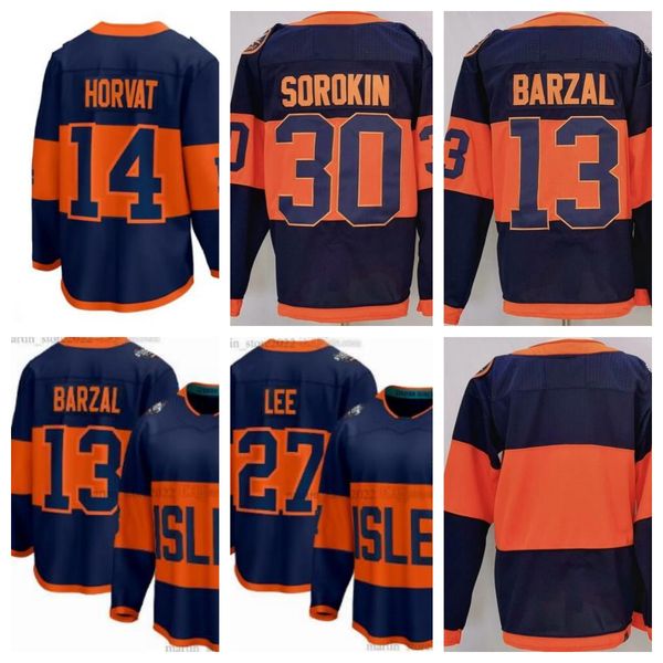 2024 Stadyum Serisi Hokey Jersey Mathew Barzal 13 Ilya Sorokin Noah 30 Brock Nelson Bo Horvat Mathew Barzal Noah Dobson Pelech Anders Lee Josh Bailey