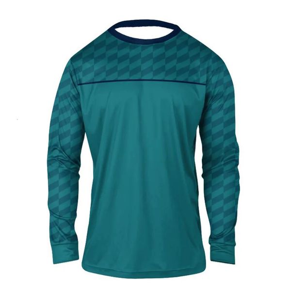 Maglie da calcio a maniche lunghe da uomo donna con magliette protettive a righe girocollo magliette da squadra traspiranti nome personalizzato numero 240228