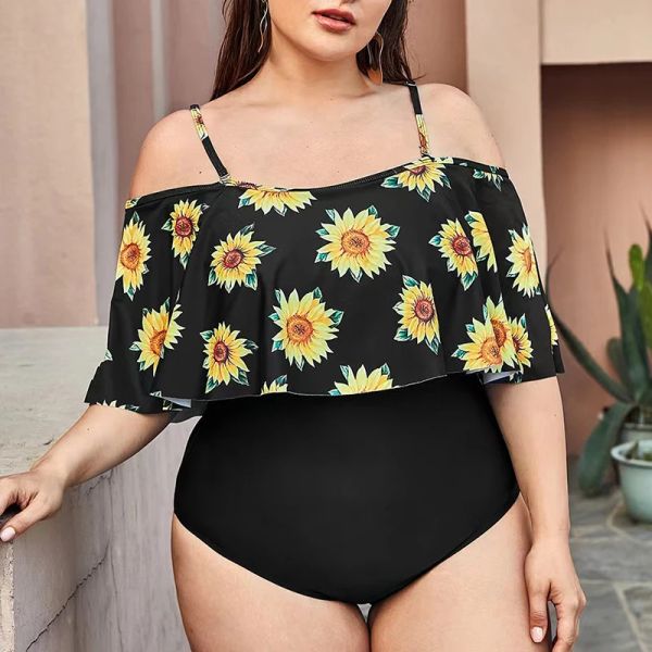 Abiti offshoulder Onepiece Onepiece plus size da bagno da bagno femminile push up costumi imbottiti da bagno di grandi dimensioni da bagno da bagno da bagno tubizio 2022