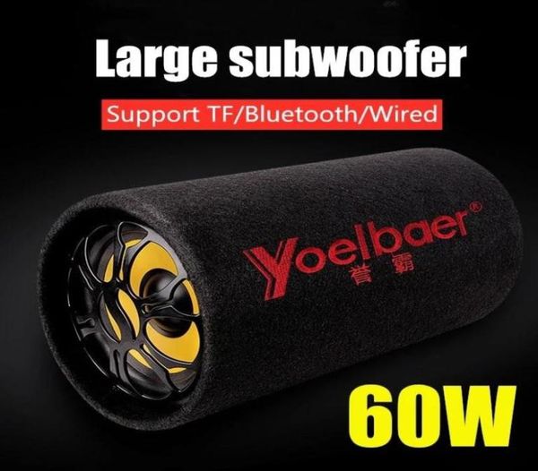 Mini-Lautsprecher, Auto-modifizierter Bluetooth-Zylinderlautsprecher, 60 W, großer Power-Subwoofer, Säule, Musikzentrum, filmischer Sound für Mobiltelefone2910593