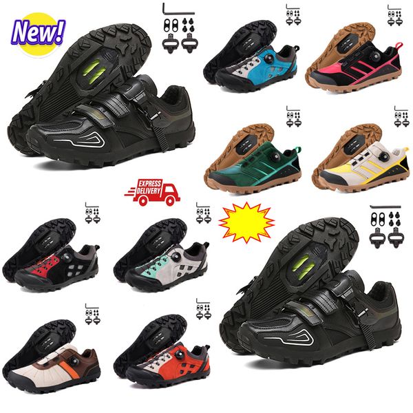 Calzature da ciclismo Uomo Velocità Scarpe da ginnastica per bici da strada Scarpe da ciclismo piatte Carbossn Tacchetti MTB Donna Scarpe da bicicletta da montagna Pedali SPD Bici da corsa Footwar GAI