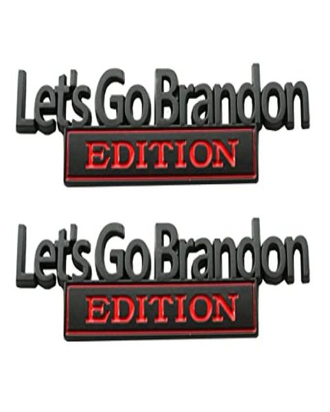 Decalcomania adesiva con emblemi Let Go Brandon Edition da 2 pezzi per camion auto9065876
