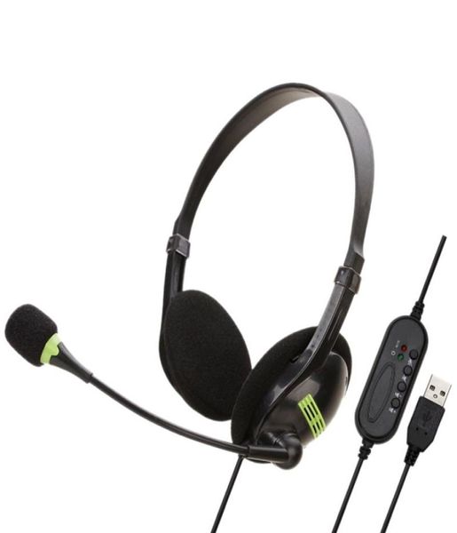 Telefon-Headset USB mit Mikrofon, Geräuschunterdrückung, Computer-PC, Call-Center-Kopfhörer, Ohrhörer1065173