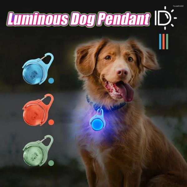 Vestuário para cães RGB Mudança de cor LED Coleira Luz Colorida 4 Modos Pet Anti-perdido Pingente IPX8 À Prova D 'Água de Longa Duração