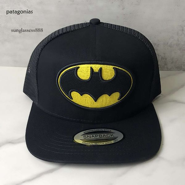 2023 Summer Batman Flat Hat DC League League Hat American Fashion Brand Black Mesh Hate Hate Hat Hat