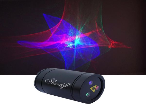 Sharelife Mini tragbarer RGB-Aurora-Effekt-Laser-USB-Projektorlicht 1200MA-Akku für Home-Party-DJ-Bühnenbeleuchtung im Freien DPA4643101