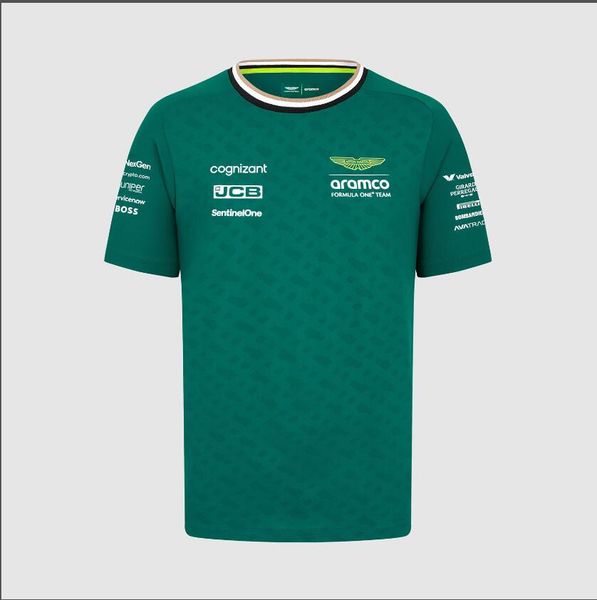 Çocuk Erkekler Futbol Gömlekleri Aston Martin Jersey T-Shirt AMF1 23 24 25 Resmi Erkekler Fernando Alonso T-Shirt Formül 1 Yarış Takımı F1 Gömlek Moto Motosiklet Tees
