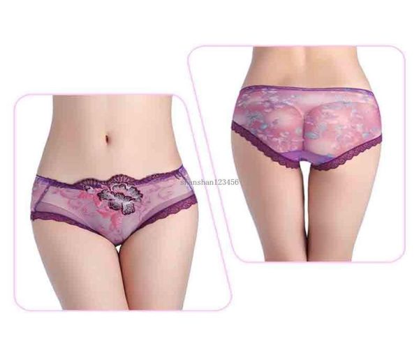 Renda flor rosa bordado calcinha briefs sexy cintura baixa calcinha lingerie moda para roupas femininas vontade e areia gota s6774639