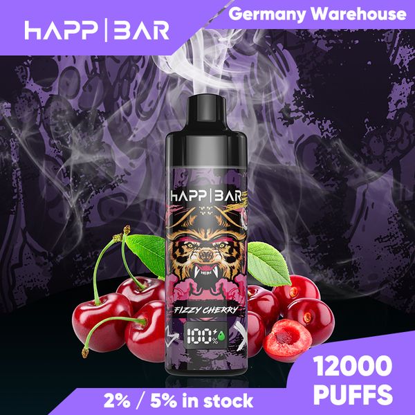 happ bar HS12000 12000 10000 9000 слойка одноразовая вейп 10 вкусов Экранный дисплей многоразовая электронная сигарета Готова к отправке на складе в ЕС