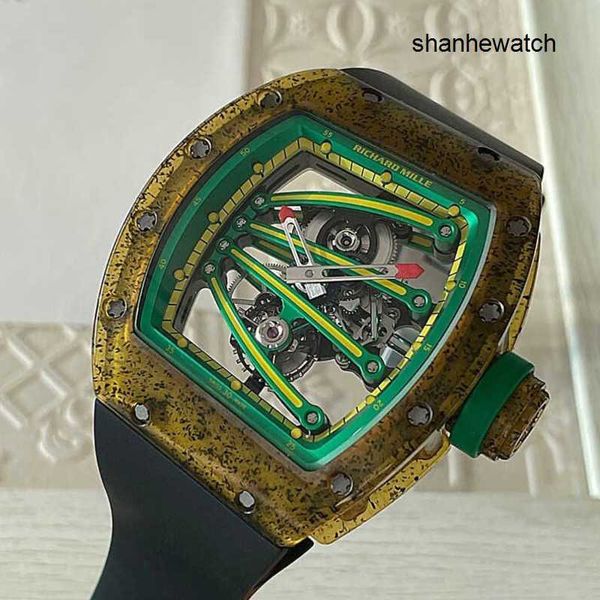 Aufregende Uhr, schöne Uhr, RM-Uhr Tourbillon-Serie RM59-01, limitiert auf 50 Uhren aus Kiwi-Carbon-Nano-Material