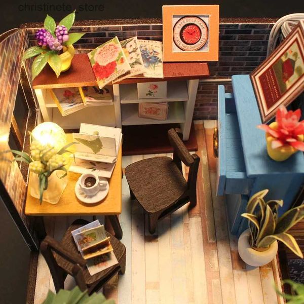 Arquitetura/casa diy artesanal 3d quebra-cabeça fazendo modelo casa de boneca pequena casa crianças brinquedos diy para meninas adolescentes e adultos como presentes de aniversário