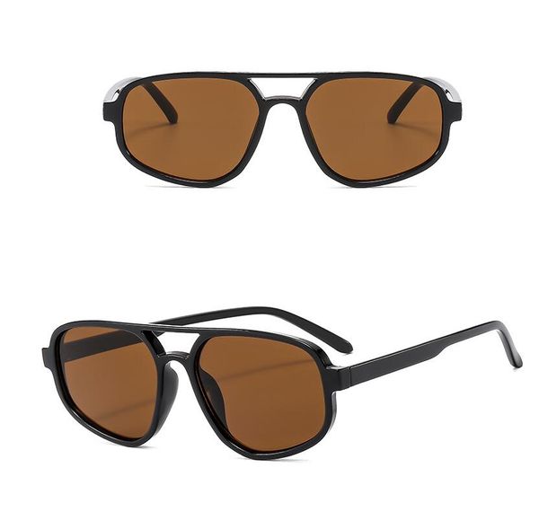Óculos de sol de estilo redondo clássicos polarizados lentes plásticas de quadro completo para homens Mulheres 100% Proteção UV400