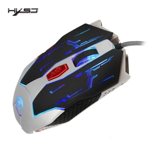 USB Verdrahtete Computer Maus Gaming Metall Platte 6 Taste LED Optische PC Maus Programmierbare Mäuse Für Gamer Desktop Büro hause8332124