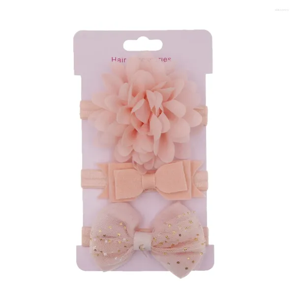 Accessori per capelli 2024 Ragazze Fiocchi di nastro Copricapo Indossare la testa Bambini Multi-Color Moda Bow-Nodo 3 pezzi / set Huvudbonad Wowsorie005