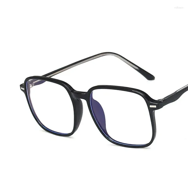 Güneş gözlükleri çerçeveler moda klasik kare gözlükler çerçeve kadınlar vintage anti-mavisi hafif bilgisayar erkekler plastik gözlük 2024