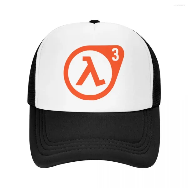 Berets Half Life 3 Stretchy Trucker Hat Malha Boné de Beisebol Ajustável Snapback Fechamento Chapéus para Homens Mulheres Confortáveis Respiráveis