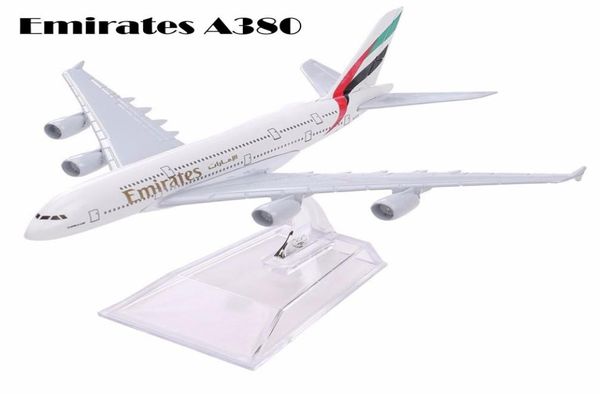 Модель самолета Air Emirates A380 Airlines Airbus 380 Airways 16 см, модель самолета из сплава металла с подставкой, модель самолета M6039, модель самолета LJ209761717