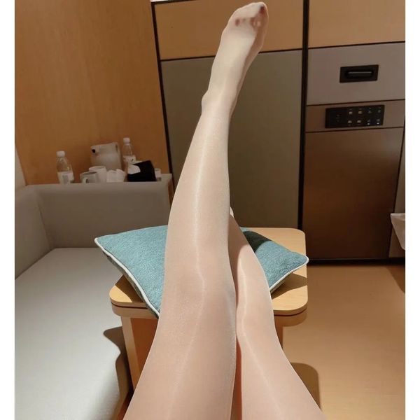Yüksek Belden Yağ Parlak Sıkı Sıkı Takan Kadınlar iç çamaşırı sıcak ultra ince seksi külotlu çorap şeffaf naylon askı 240306