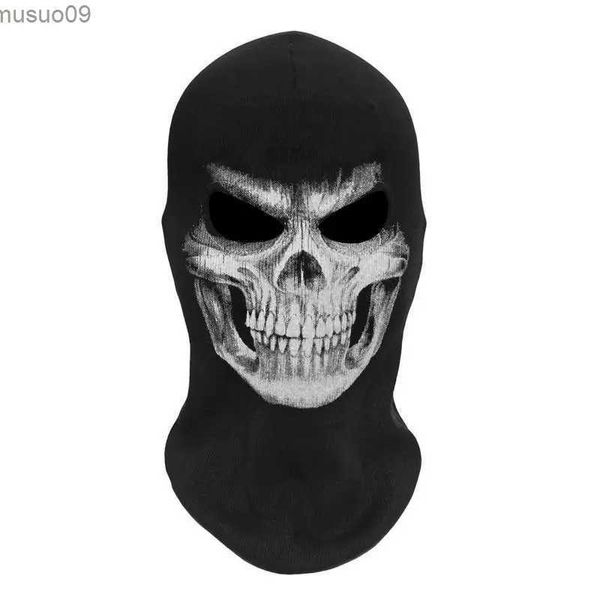 Maschere di design Maschera di Halloween Copricapo di scheletro Terrificante Morte Fantasma Horror Maschera realistica Costume Accessori cosplay per adulti