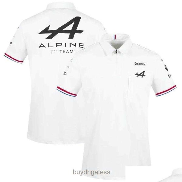 K7QW Polos maschile Abbigliamento moto Motorsport Alpine F1 Team Tshirt Tshirt Bianco Bianco Black traspirante Teamline traspirante a maniche corte Auto Auto Auto Abbigliamento Dropmo personalizzabile