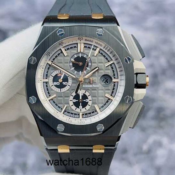 Элегантные наручные часы Гоночные наручные часы AP German Limited Edition Of 300 Epic Royal Oak Offshore 26415CE Черный керамический материал Функция синхронизации Автоматический механик