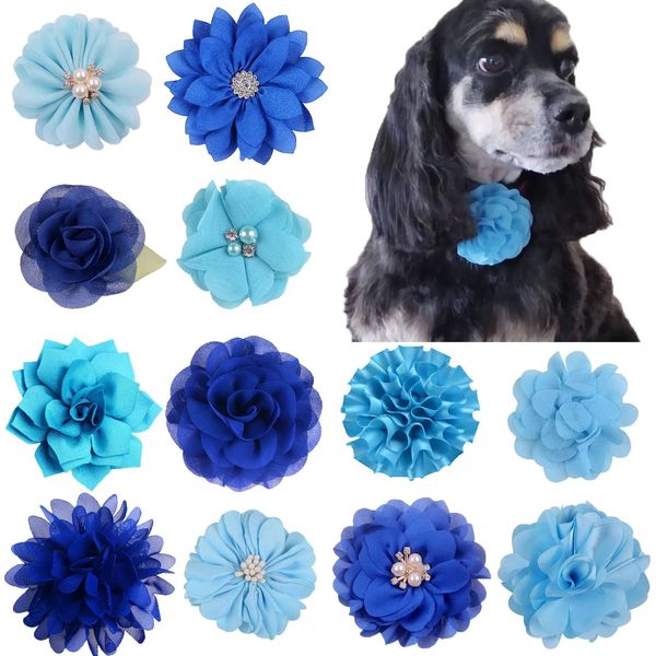 Commercio all'ingrosso 96 pezzi accessori per cuccioli di cane, gatto e animale domestico Rimuovi collare di fiori, ciondoli per farfallino, decorazione, forniture 240220