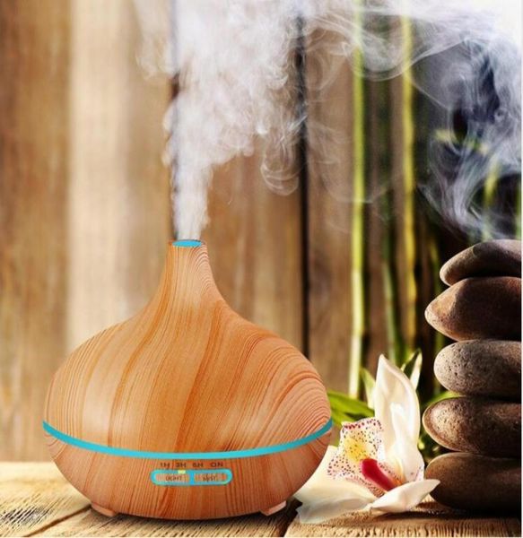 Umidificatore d'aria Diffusore di oli essenziali Lampada aromatica Aromaterapia Diffusore di aromi elettrico Creatore di foschia per la casaLegno6918183