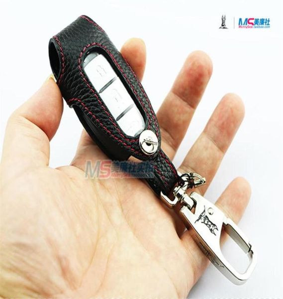 Echtes Lederauto Key FOB Cover Hülle für Nissan Teana Xtrail Crosscabriolet GTR Premium Juke Quest Tiida Patrol320N6189560