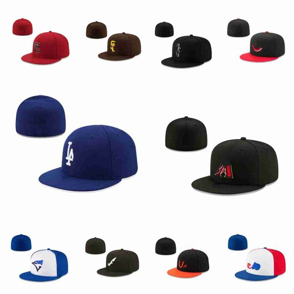 Chapéus ajustados moda snapbacks bola designer chapéu ajustável bonés de futebol todos os logotipos da equipe esportes ao ar livre bordado sol fechado beanies flex cap tamanho 7-8 mix order