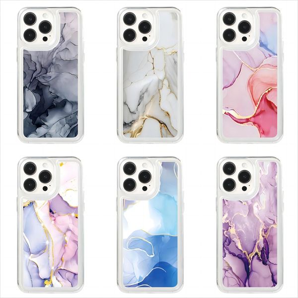 Capas de TPU macias de pedra de mármore para iPhone 15 Plus 14 Pro Max 13 12 11 Silicone Moda Flor Floral Granito Natural à prova de choque Capa traseira do telefone móvel Coque