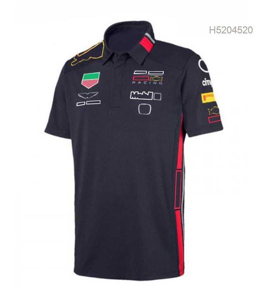 Erkek Polos F1 Takım Versiyon Araba Fan Yarışı Takım Elbise Erkek ve Kadınlar Yaz Kırmızı Şortlu Tshirt Araba Fan Araba Hızlı Dereceli Giysiler Tulumlar Polo Customizat Customizabl TR0R