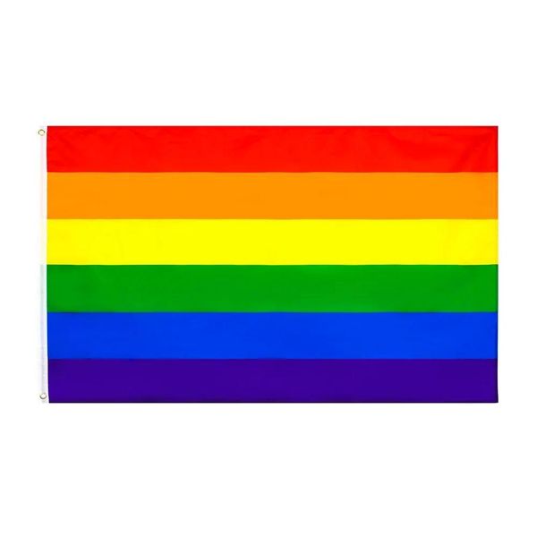 Bandiere Banner 8 Disegni All'ingrosso Diretto In Fabbrica 3X5Fts 90X150Cm Philadelphia Phily Straight Ally Progress Lgbt Arcobaleno Gay Pride Flag Dhkuy