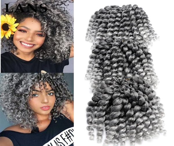 Lans Jamaican Bounce вязание крючком для волос 8 дюймов Jumpy Wand Curl Hair Curly для чернокожих женщин 80 гшт LS089311964