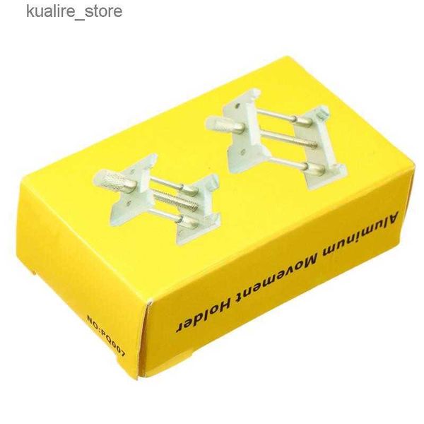 Pulseiras de relógio kits de reparo ferramentas es acessórios caso titular metal ment base fixa para fabricante braçadeira 2pcs/setrepair hele22 l240307