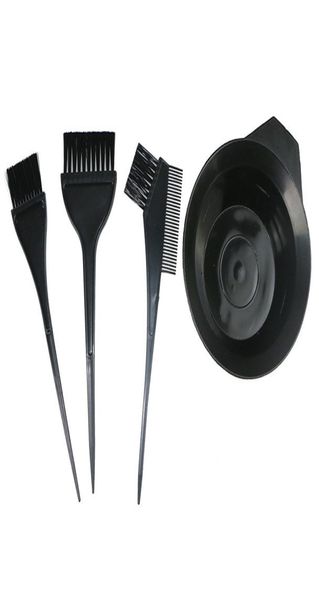 4 pçs cor do cabelo tintura tigela pente escovas kit de ferramentas ferramentas de tingimento de cabelo salão cabeleireiro estilo matiz diy tool5069692