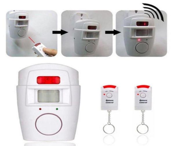 Sistemas de alarme Sensível Sensor de Movimento Sem Fio Detector de Segurança Interior e Exterior Sistema Home Garagem com Controle Remoto8386906