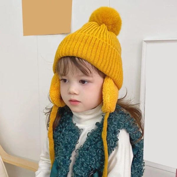 Berets Criança Chapéu Lavável Cor Sólida Capa Design Tricô Amigável à Pele Manter Quente Cashmere À Prova de Vento Bebê para Viagens