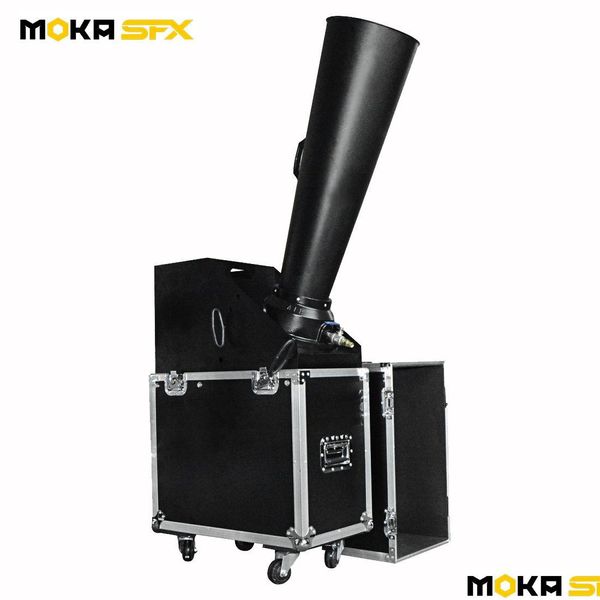 Macchina per la nebbia Macchina per bolle Flight Case Imballaggio Co2 Cannone per coriandoli Hine Blaster Controllo manuale per Party Club Stage Gas pressofuso in alluminio D Dh7Hm