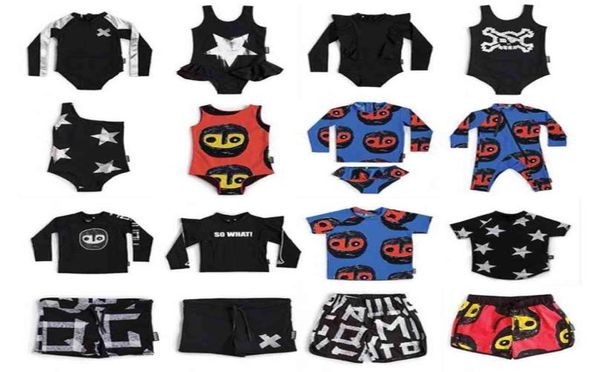 Купальные костюмы для маленьких девочек и мальчиков, летняя брендовая одежда NX для малышей на Гавайях, детские купальники, детские купальники, милое бикини для девочек 2108047070479