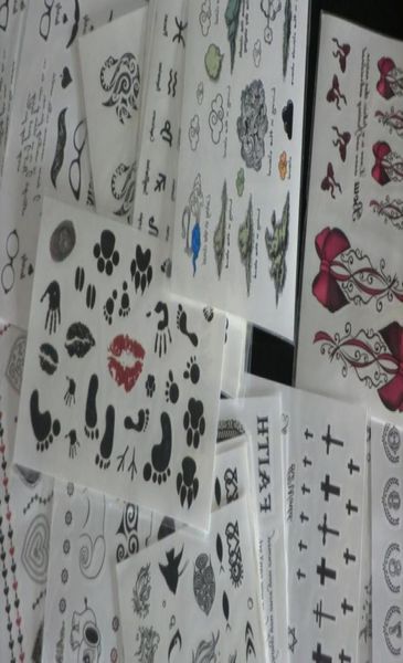 95145cm 50 peças tipos mistos inteiros tatuagens temporárias adesivos de tatuagem para pintura de arte corporal designs de mistura à prova d'água 9019536