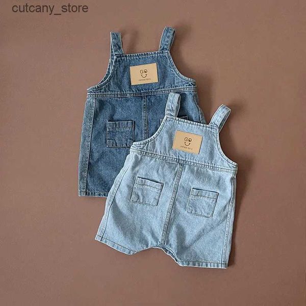 Tute Estate Primavera Pagliaccetti per bambini Salopette per bambini Ragazze del bambino Tute di jeans Denim 0-3Y Vestiti per bambini L240307