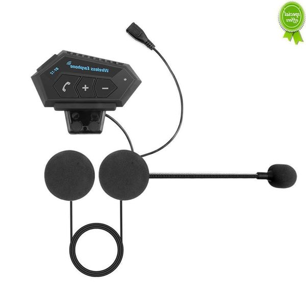 Auto Andere Autoelektronik Neues Bt-12 Anti-Interferenz-Bluetooth-Motorrad-Helm-Headset Drahtloser Kopfhörer-Lautsprecher Hände - Gegensprechanlage Dhvtp