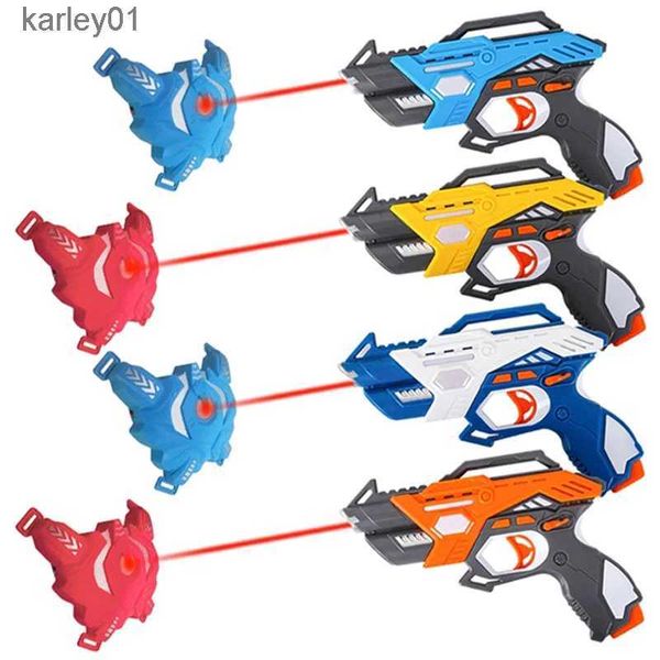 Arma brinquedos laser tag armas coletes conjunto de jogo batalha elétrica infravermelho brinquedo armas crianças pistola laser para meninos indoor esportes ao ar livre yq240307