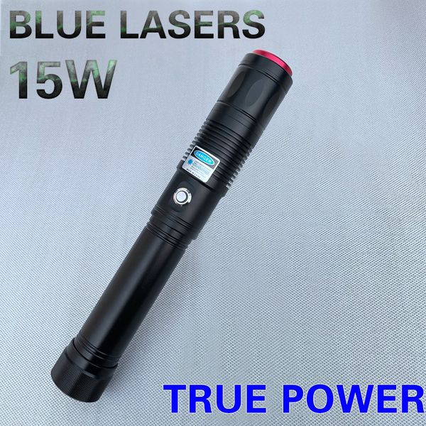 FOXLASERS 15000 mW/15 W Laserblitz, hohe Energie, ultrahohe Helligkeit, echte Leistung, 32650 Akku, Beleuchtung, Rettungs-Stress-Signal, Selbstverteidigung zu Fuß