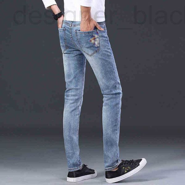 Herren-Jeans für Herren, Designer, offizielle Website, Kollektion Herrenmode, Herbst, neue Jeans mit Medusa-Stickerei, mikroelastische Leggings HW98