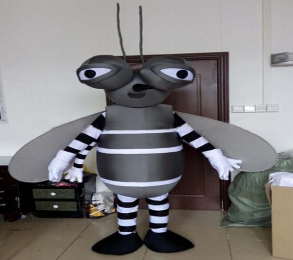 Halloween mosquito preto mascote traje de alta qualidade dos desenhos animados skeeter anime tema personagem natal carnaval festa fantasia trajes3736115