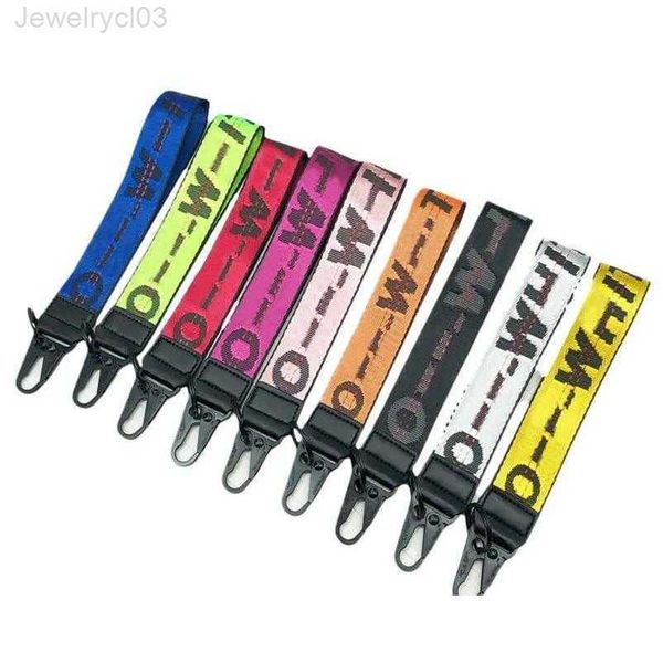 Schlüsselanhänger Lanyards Mode Off White Luxus Schlüsselbund Schlüsselanhänger Transparent Gummi Gelee Brief Drucken Männer Frauen Leinwand Kamera Anhänger Ot5vnYJO5