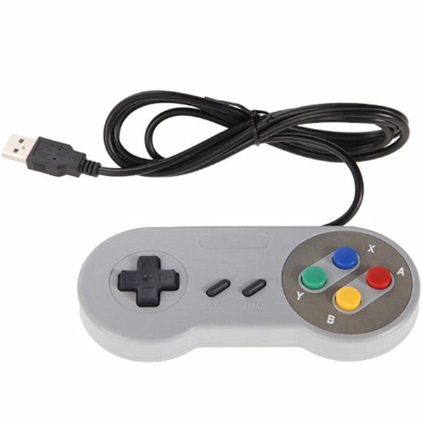 Controller di gioco USB classico PC Gamepad Joypad Joystick sostitutivo per Super Nintendo SF per tablet SNES NES Windows XP / WIN7 / WIN8 / WIN10 / VISTA / MAC DHL veloce