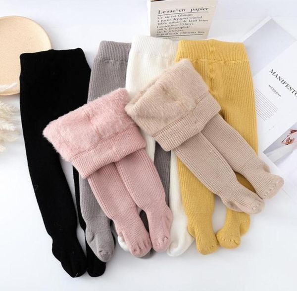 Leggings, Strumpfhosen, geborenes Baby, warme Fleece-Strumpfhose, solide Strumpfwaren, Strümpfe, Kleinkind-Fuß umwickelt, Kinder-Baumwollkleidung, 6521833