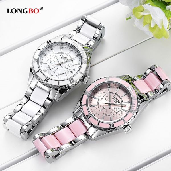 LONGBO Die neueste Top-Mode-Damen-Mesh-Gürteluhr Wild Lady Kreative Mode-Geschenkuhr Damenuhren Silber Damenuhren277i